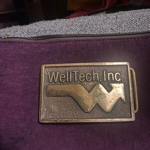 WellTech Inc. Gold Belt Buckle
